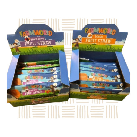 Farmworld Strawberry Fruit Straws Box – 24 x 16g Healthy Snacks South Africa