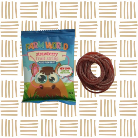 Farmworld Strawberry Strings (20g x 15 Box) | Healthy Snacks for Kids SA