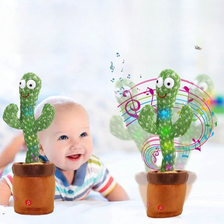 Dancing Cactus Interactive Toy | Singing & Mimicking Baby Toy | Rechargeable